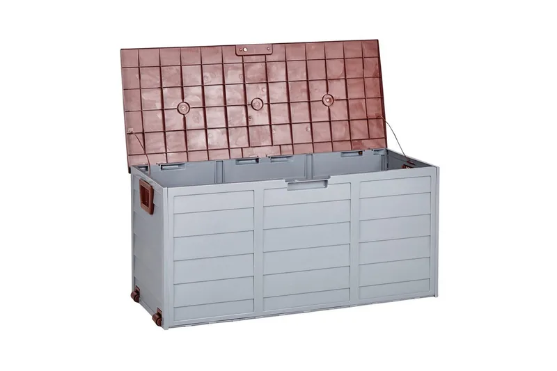 Låda Beliani Locarno Beige/grå Grey||Brown - Havemøbler - Pudeopbevaring & havemøbelovertræk - Hyndeboks