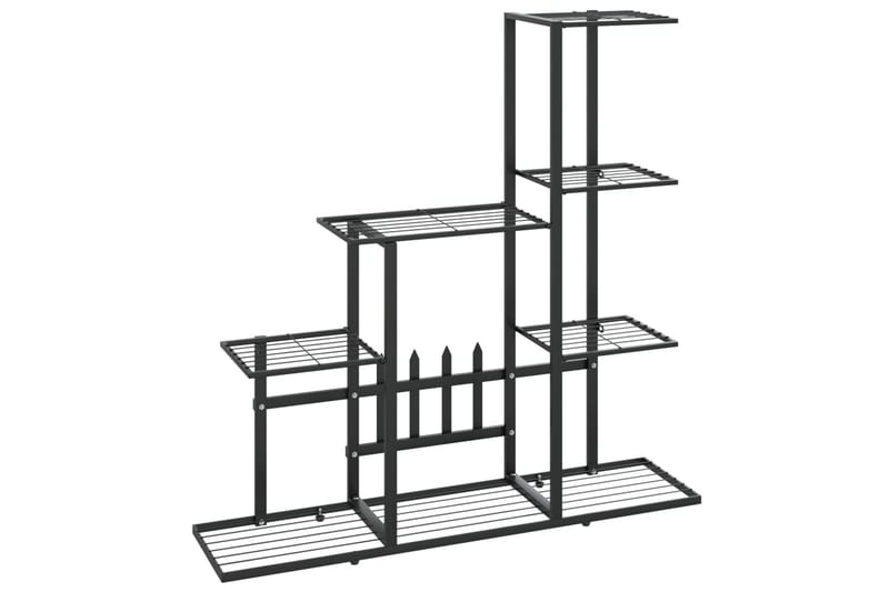 blomsterstativ 94,5x25x88 cm metal sort - Sort - Blomstereoler - Plantereol