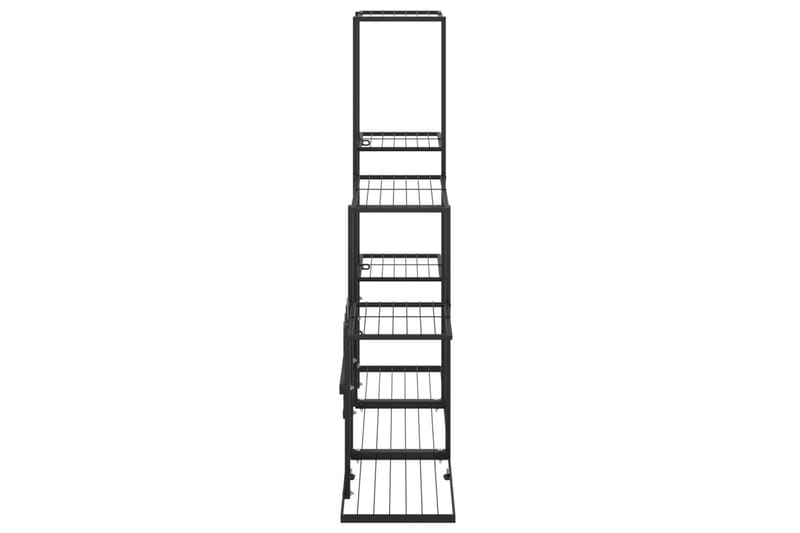 blomsterstativ 94,5x25x88 cm metal sort - Sort - Blomstereoler - Plantereol