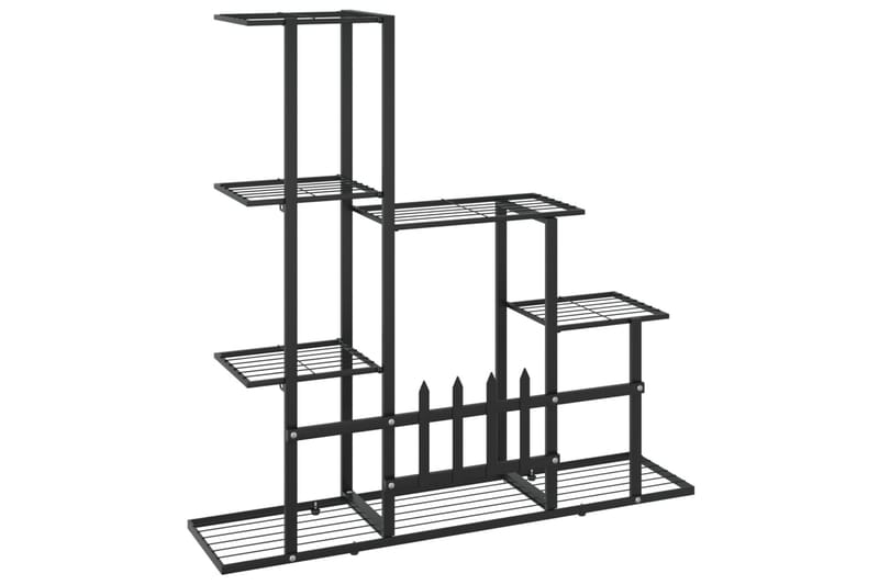 blomsterstativ 94,5x25x88 cm metal sort - Sort - Blomstereoler - Plantereol