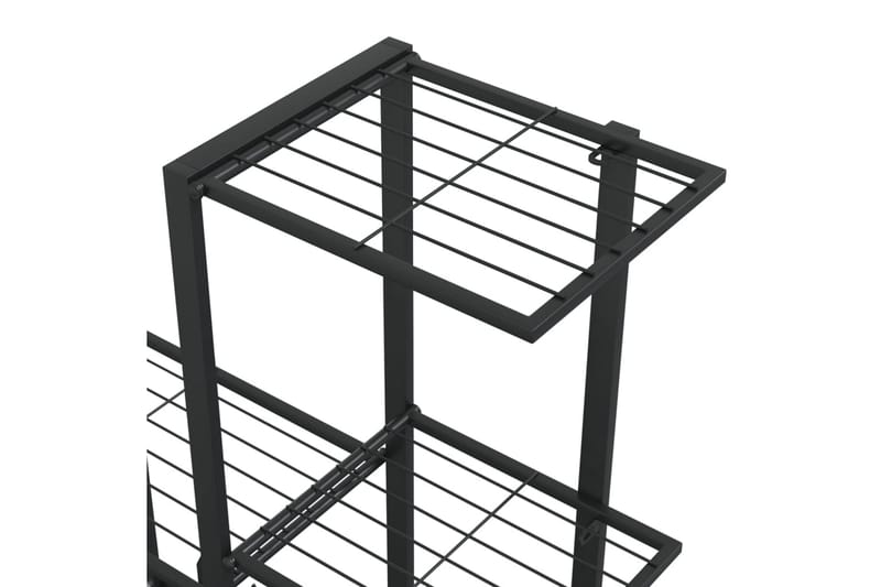 blomsterstativ 94,5x25x88 cm metal sort - Sort - Blomstereoler - Plantereol