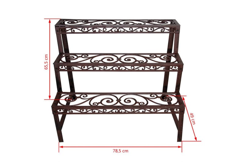 Esschert Design etagere BPH33, rektangulær - Brun - Havemøbler - Øvrigt havetilbehør - Tilbehør udendørs - Blomstereoler