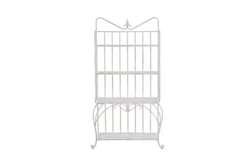 Plantereol 4 hylder metal lys beige PAVONA - Beige - Havemøbler - Øvrigt havetilbehør - Tilbehør udendørs - Blomstereoler