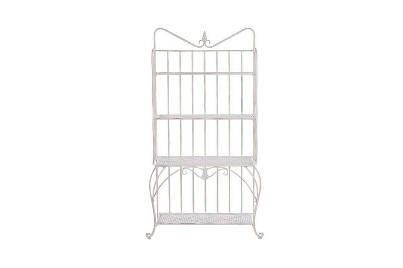 Plantereol 4 hylder metal lys beige PAVONA - Beige - Havemøbler - Øvrigt havetilbehør - Tilbehør udendørs - Blomstereoler