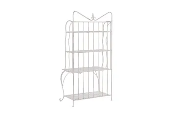 Plantereol 4 hylder metal lys beige PAVONA - Beige - Havemøbler - Øvrigt havetilbehør - Tilbehør udendørs - Blomstereoler
