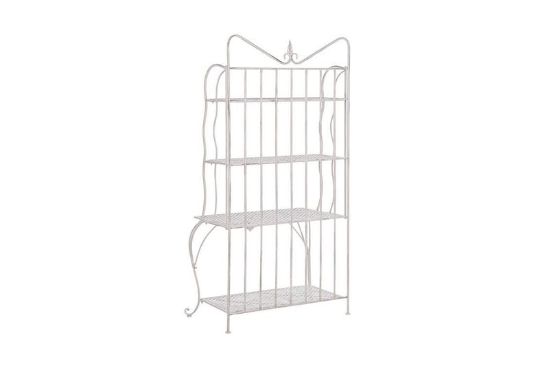 Plantereol 4 hylder metal lys beige PAVONA - Beige - Havemøbler - Øvrigt havetilbehør - Tilbehør udendørs - Blomstereoler