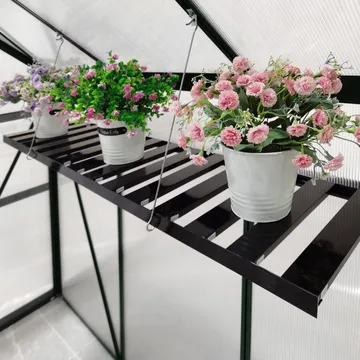 Växthushylla Svart - Havemøbler - Øvrigt havetilbehør - Tilbehør udendørs - Blomstereoler