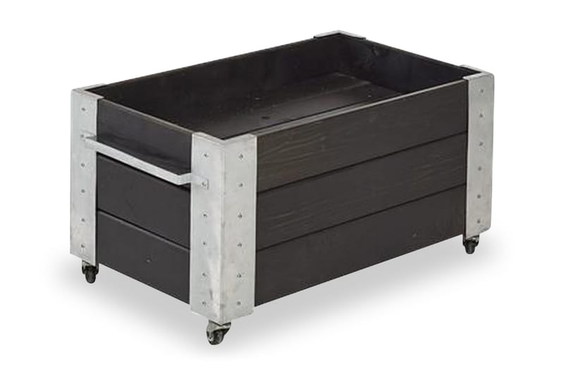 Cubic Blomsterkasse 87x50x45 cm med stålhjørner og hjul - Havemøbler - Øvrigt havetilbehør - Tilbehør udendørs - Havekrukker