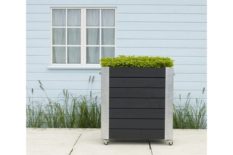 Cubic Blomsterkasse 87x50x95 cm med stålhjørner og hjul - Havemøbler - Øvrigt havetilbehør - Tilbehør udendørs - Havekrukker