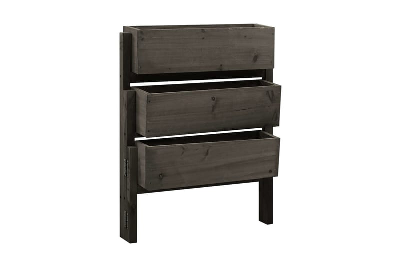 foldbar plantekasse 60x14x75 cm massivt fyrretræ grå - Grå - Havemøbler - Øvrigt havetilbehør - Tilbehør udendørs - Havekrukker