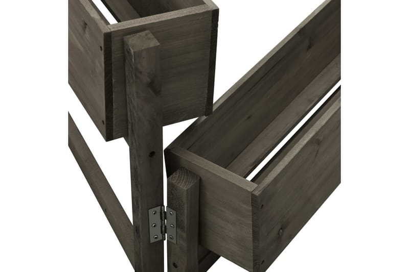 foldbar plantekasse 60x14x75 cm massivt fyrretræ grå - Grå - Havemøbler - Øvrigt havetilbehør - Tilbehør udendørs - Havekrukker