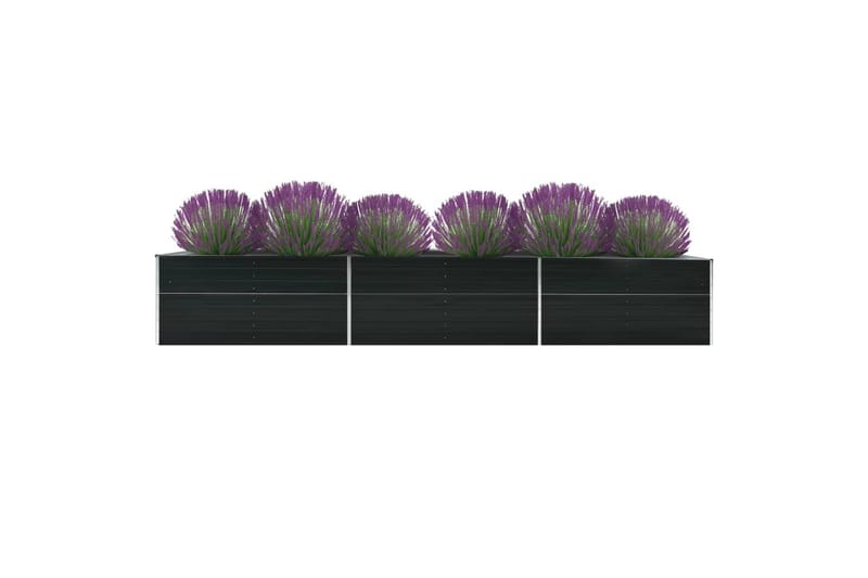 Forhöjet Plantekasse 480X80X45cm Galvaniseret Stål Antracitg - Havemøbler - Øvrigt havetilbehør - Tilbehør udendørs - Havekrukker