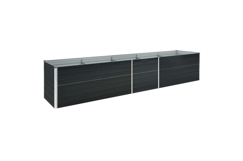 Forhöjet Plantekasse 400X80X77cm Galvaniseret Stål Antracitg - Havemøbler - Øvrigt havetilbehør - Tilbehør udendørs - Havekrukker