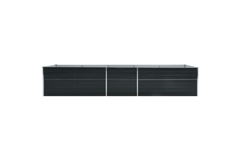 Forhöjet Plantekasse 400X80X77cm Galvaniseret Stål Antracitg - Havemøbler - Øvrigt havetilbehør - Tilbehør udendørs - Havekrukker