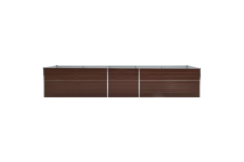 Forhöjet Plantekasse 400X80X77 cm Galvaniseret Stål Brun - Havemøbler - Øvrigt havetilbehør - Tilbehør udendørs - Havekrukker