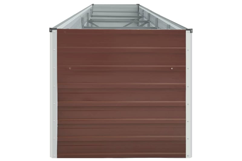 Forhöjet Plantekasse 400X80X77 cm Galvaniseret Stål Brun - Havemøbler - Øvrigt havetilbehør - Tilbehør udendørs - Havekrukker