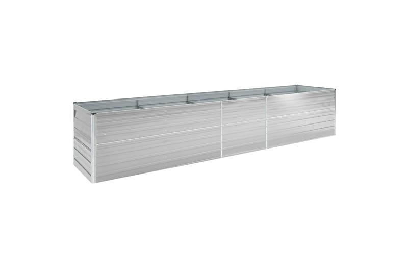 Forhöjet Plantekasse 400X80X77 cm Galvaniseret Stål Grå - Havemøbler - Øvrigt havetilbehør - Tilbehør udendørs - Havekrukker