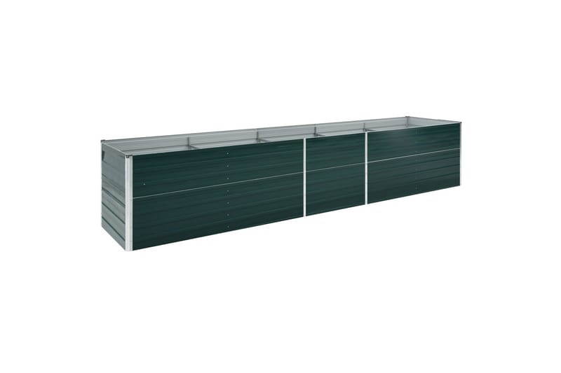 Forhöjet Plantekasse 400X80X77 cm Galvaniseret Stål Grön - Havemøbler - Øvrigt havetilbehør - Tilbehør udendørs - Havekrukker