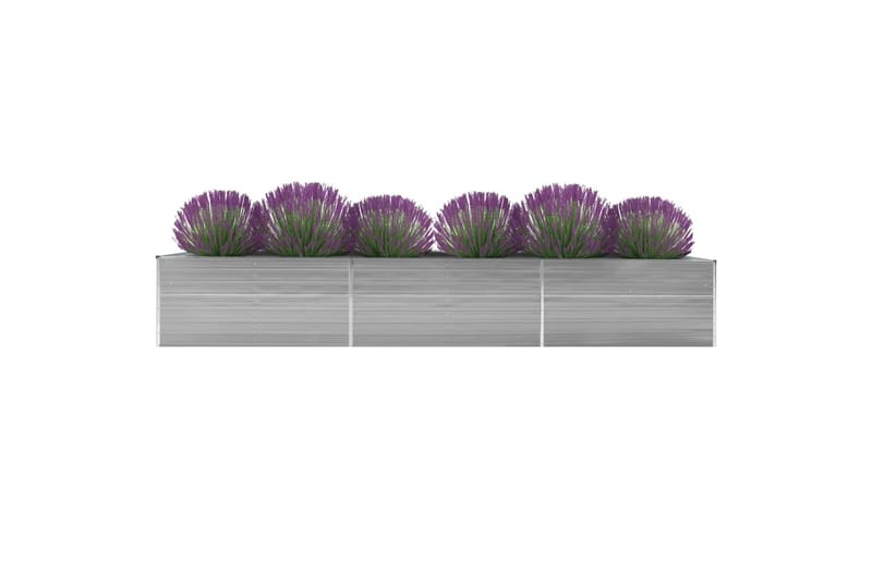 Forhöjet Plantekasse 480X80X77 cm Galvaniseret Stål Grå - Havemøbler - Øvrigt havetilbehør - Tilbehør udendørs - Havekrukker