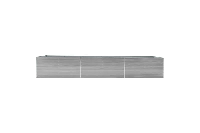 Forhöjet Plantekasse 480X80X77 cm Galvaniseret Stål Grå - Havemøbler - Øvrigt havetilbehør - Tilbehør udendørs - Havekrukker