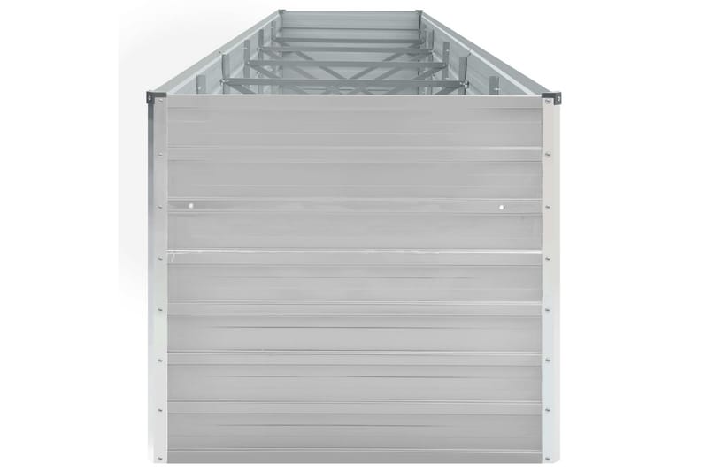 Forhöjet Plantekasse 480X80X77 cm Galvaniseret Stål Grå - Havemøbler - Øvrigt havetilbehør - Tilbehør udendørs - Havekrukker
