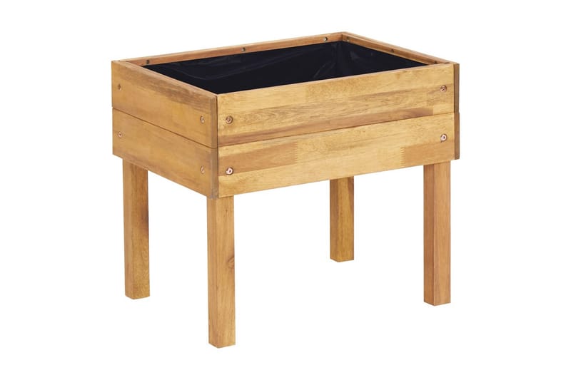 Forhøjet Plantekasse 50 X 40 X 45 cm Massivt Akacietræ - Brun - Havemøbler - Øvrigt havetilbehør - Tilbehør udendørs - Havekrukker