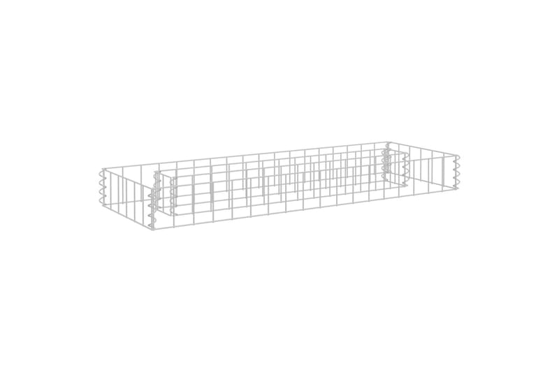 gabion-højbed 90x30x10 cm galvaniseret stål - Sølv - Havemøbler - Øvrigt havetilbehør - Tilbehør udendørs - Havekrukker