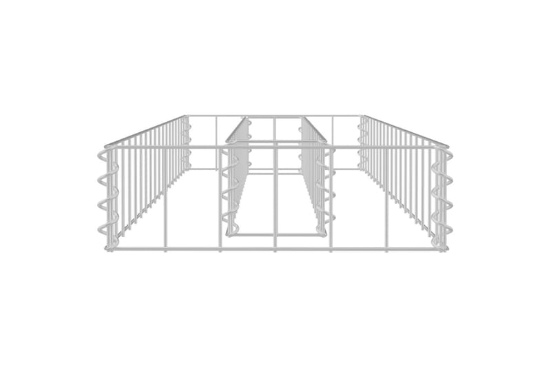 gabion-højbed 90x30x10 cm galvaniseret stål - Sølv - Havemøbler - Øvrigt havetilbehør - Tilbehør udendørs - Havekrukker