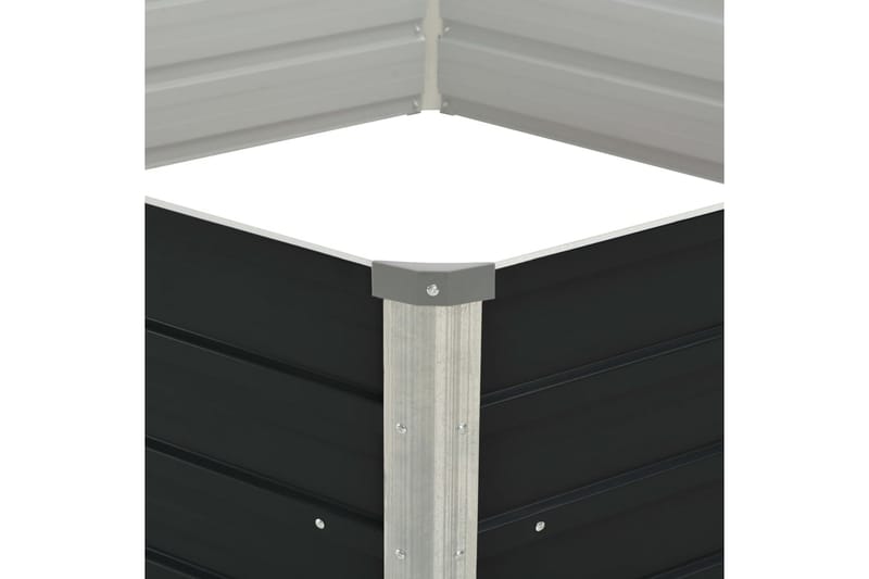 Hævet Plantekasse 129X129X45 Cm Stål Antracit - Grå - Havemøbler - Øvrigt havetilbehør - Tilbehør udendørs - Havekrukker