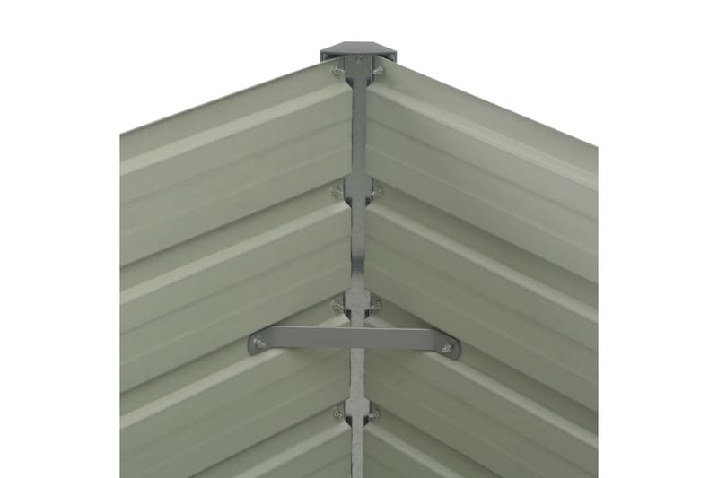 Hævet Plantekasse 100 X 100 X 77 Cm Galvaniseret Stål Brun - Brun - Havemøbler - Øvrigt havetilbehør - Tilbehør udendørs - Havekrukker