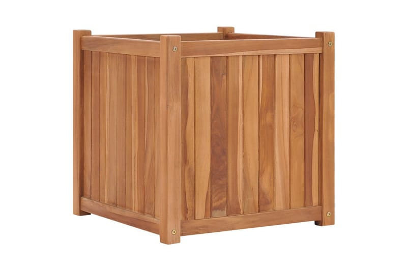 Hævet Plantekasse 50X50X50 cm Massivt Teaktræ - Havemøbler - Øvrigt havetilbehør - Tilbehør udendørs - Havekrukker