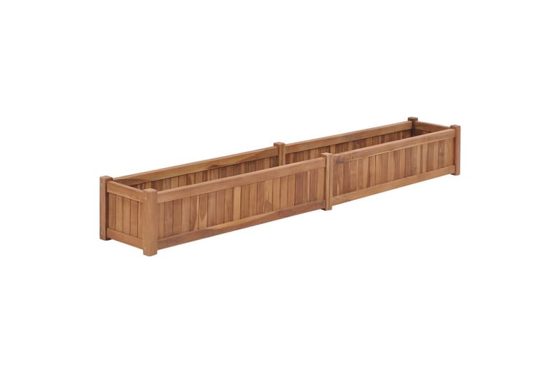 Hævet Plantekasse 200X30X25 cm Massivt Teaktræ - Havemøbler - Øvrigt havetilbehør - Tilbehør udendørs - Havekrukker