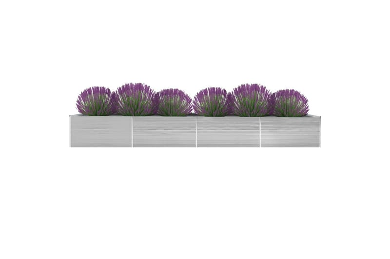 Hævet Plantekasse 600X80X45 cm Galvaniseret Stål Grå - Havemøbler - Øvrigt havetilbehør - Tilbehør udendørs - Havekrukker