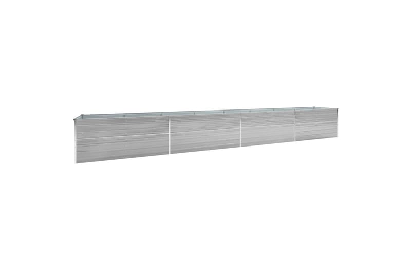 Hævet Plantekasse 600X80X45 cm Galvaniseret Stål Grå - Havemøbler - Øvrigt havetilbehør - Tilbehør udendørs - Havekrukker