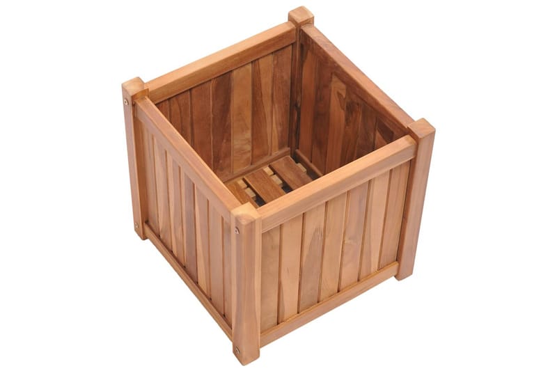 Hævet Plantekasse 40X40X40 cm Massivt Teaktræ - Havemøbler - Øvrigt havetilbehør - Tilbehør udendørs - Havekrukker