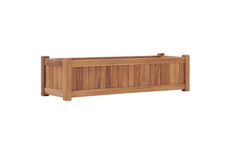 Hævet Plantekasse 100X30X25 cm Massivt Teaktræ - Havemøbler - Øvrigt havetilbehør - Tilbehør udendørs - Havekrukker