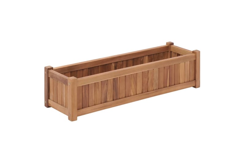Hævet Plantekasse 100X30X25 cm Massivt Teaktræ - Havemøbler - Øvrigt havetilbehør - Tilbehør udendørs - Havekrukker