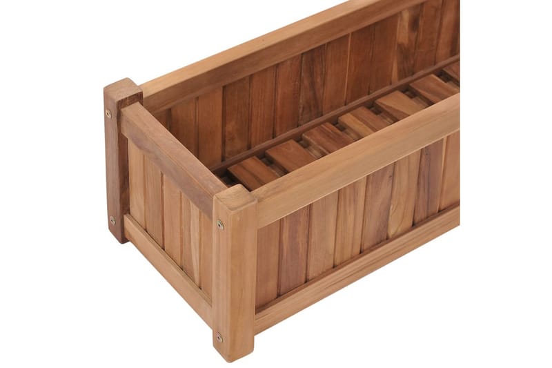 Hævet Plantekasse 100X30X25 cm Massivt Teaktræ - Havemøbler - Øvrigt havetilbehør - Tilbehør udendørs - Havekrukker