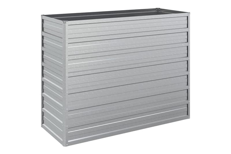 højbed 100x40x77 cm galvaniseret stål sølvfarvet - Sølv - Blomsterkasser - Havekrukker