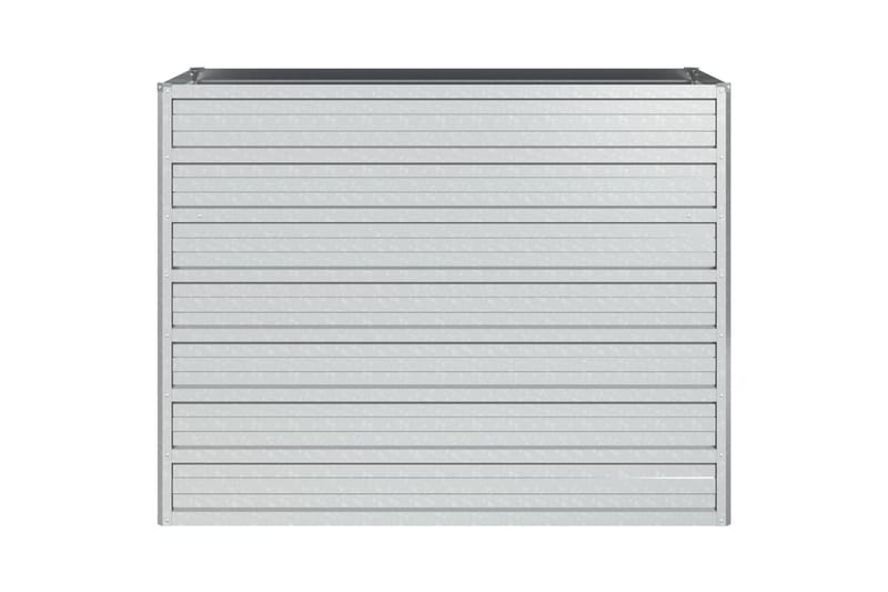 højbed 100x40x77 cm galvaniseret stål sølvfarvet - Sølv - Havemøbler - Øvrigt havetilbehør - Tilbehør udendørs - Havekrukker