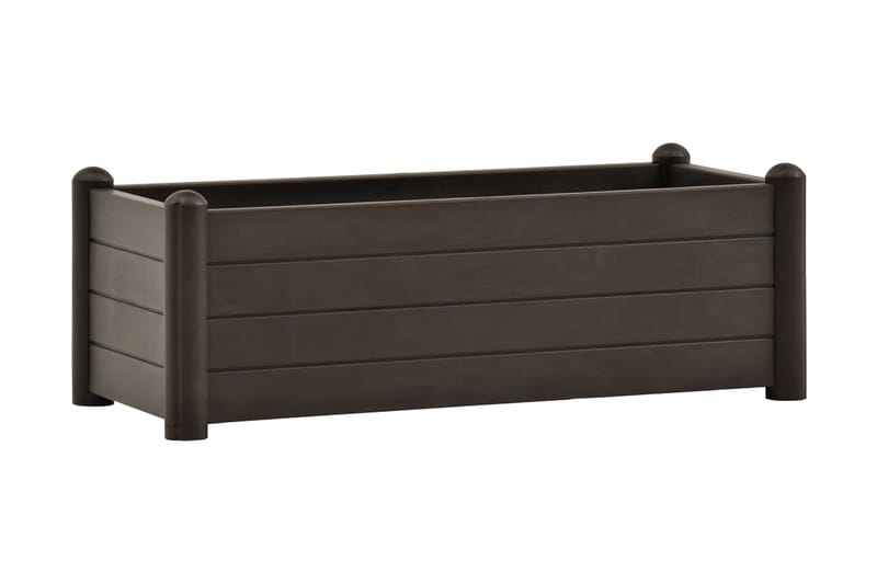 højbed 100x43x35 cm PP mokkafarvet - Brun - Havemøbler - Øvrigt havetilbehør - Tilbehør udendørs - Havekrukker