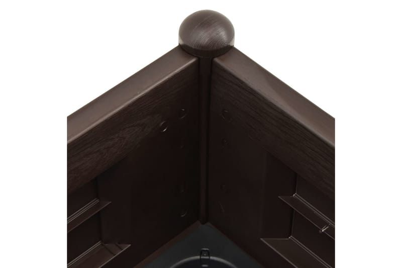 højbed 100x43x35 cm PP mokkafarvet - Brun - Havemøbler - Øvrigt havetilbehør - Tilbehør udendørs - Havekrukker