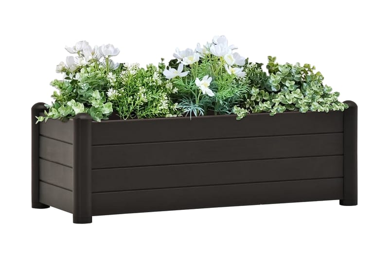 højbed 100x43x35 cm PP antracitgrå - Antracit - Blomsterkasser - Havekrukker