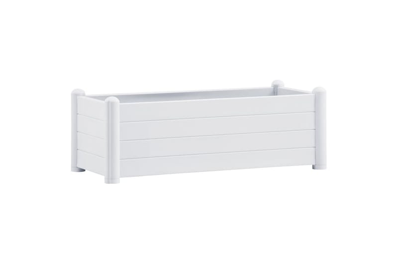 højbed 100x43x35 cm PP hvid - Hvid - Havemøbler - Øvrigt havetilbehør - Tilbehør udendørs - Havekrukker