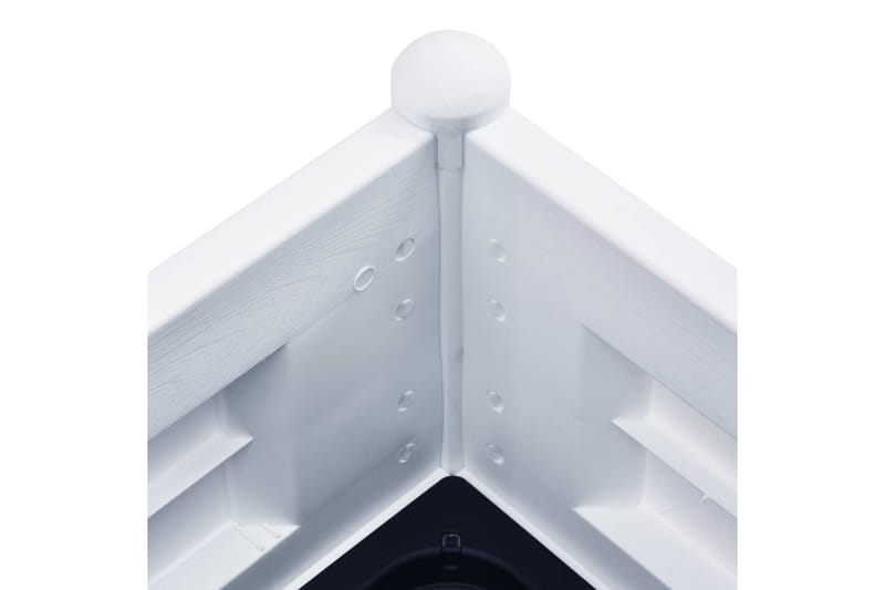 højbed 100x43x35 cm PP hvid - Hvid - Havemøbler - Øvrigt havetilbehør - Tilbehør udendørs - Havekrukker