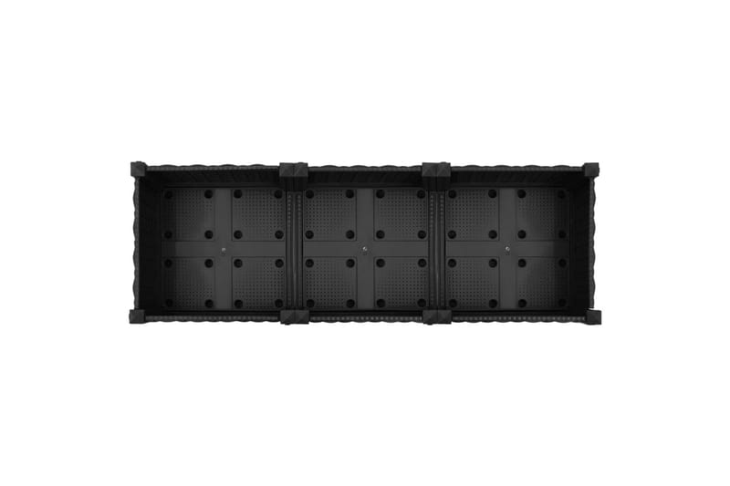 højbed 120x40x23 cm polypropylen - Sort - Havemøbler - Øvrigt havetilbehør - Tilbehør udendørs - Havekrukker