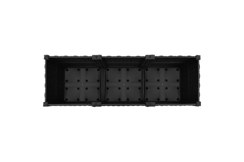 højbed 120x40x38 cm polypropylen - Sort - Havemøbler - Øvrigt havetilbehør - Tilbehør udendørs - Havekrukker