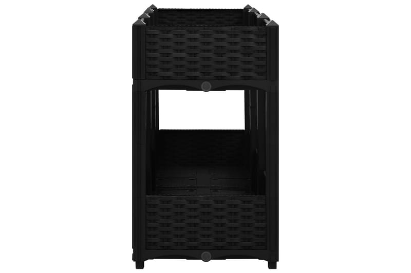 højbed 120x40x71 cm polypropylen - Sort - Havemøbler - Øvrigt havetilbehør - Tilbehør udendørs - Havekrukker