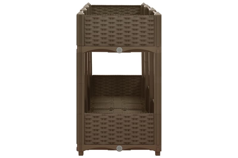 højbed 120x40x71 cm polypropylen - Brun - Havemøbler - Øvrigt havetilbehør - Tilbehør udendørs - Havekrukker