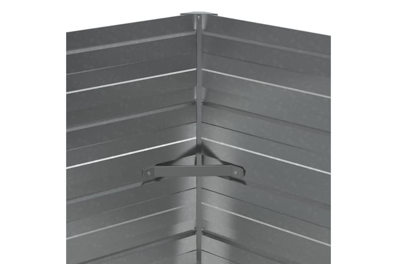 højbed 129x45 cm galvaniseret stål sølvfarvet - Sølv - Havemøbler - Øvrigt havetilbehør - Tilbehør udendørs - Havekrukker